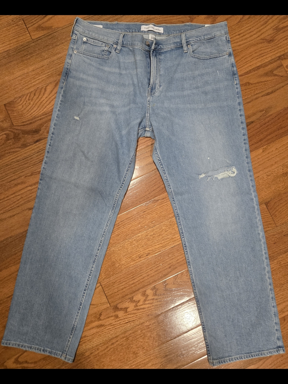 Light Blue Distressed Men’s Jeans
